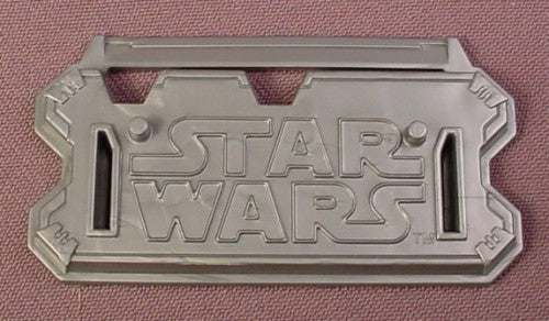 Star Wars 2010 Silver Gray Action Figure Base or Stand, Clone Wars