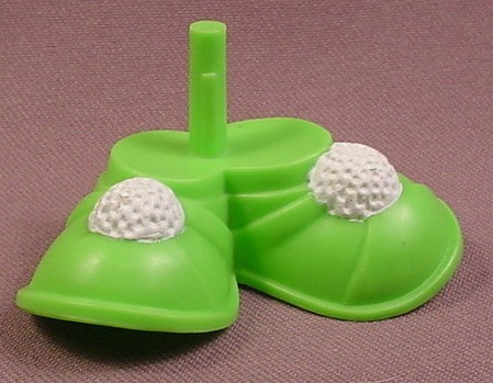 Potato Head Kids Green Shoes With White Golf Ball Tassels For Lolly