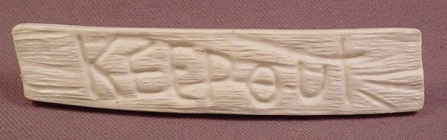 Potato Head Kids Clubhouse Replacement White Keep Out Sign, 1986 Pl