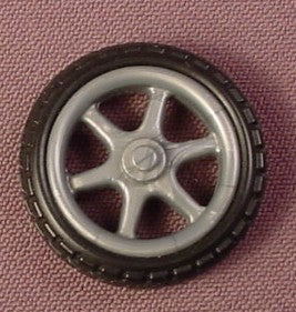 Playmobil Motorcycle Motorbike Tire & Wheel, For Old Style