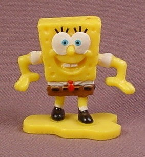 Spongebob Squarepants Mini PVC Figure On A Base, 1 1/2 Inches Tall,