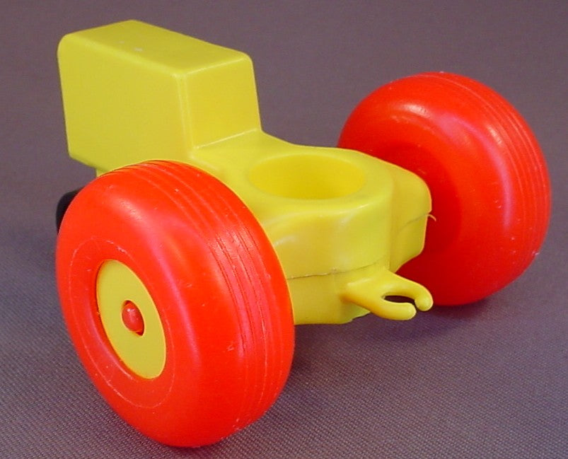 Fisher Price Vintage Yellow Tractor With Red Wheels, 915 Play Family Farm, Little People