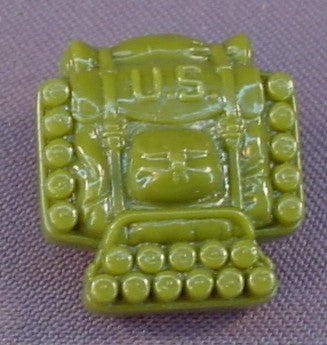 GI Joe Green Backpack Accessory For 1988 Hardball Action Figure, Hasbro, G.I. Joe