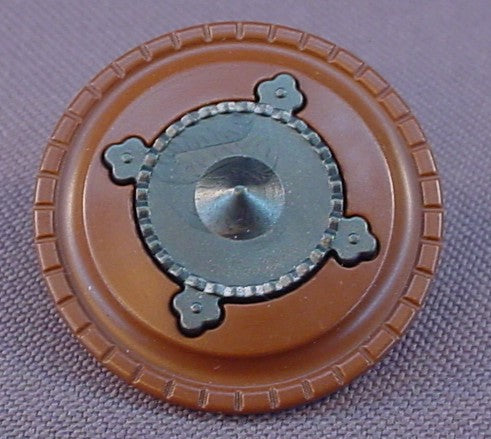 Playmobil Brown Round Shield With A Dark Gray Center, 3123 3329X 3665 3668 3669 3888 4063 4677 5293
