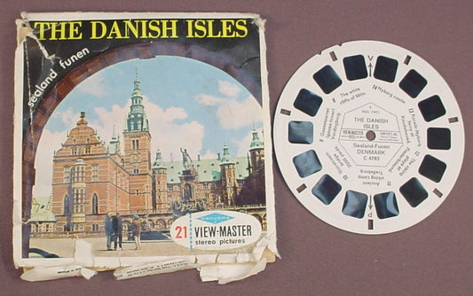 View-Master Reel, The Danish Isles, Sealand Funen Denmark, C4782, C 4782, Has The Taped Packet, Reel # 2, GAF Corp, Viewmaster