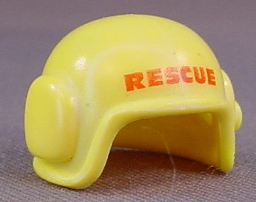 Playmobil Yellow Modern Pilot's Helmet With A Slot For A Microphone & RESCUE Printed In Red