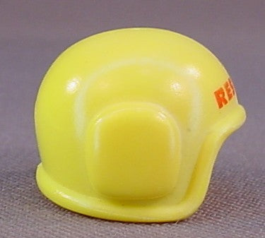 Playmobil Yellow Modern Pilot's Helmet With A Slot For A Microphone & RESCUE Printed In Red