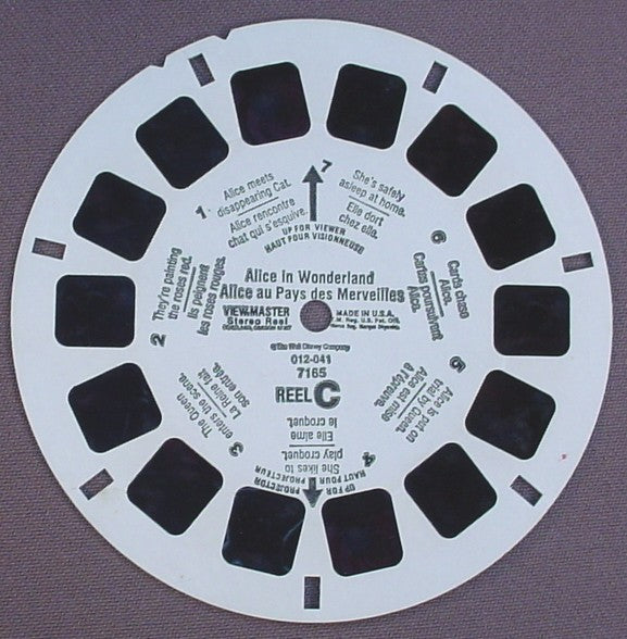 View-Master Disney Alice In Wonderland, 7165-012-041, Reel C, The Walt Disney Co, Viewmaster