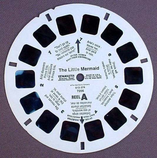 View-Master Disney The Little Mermaid, 7206-012-374, Reel A, The Walt Disney Co, Viewmaster