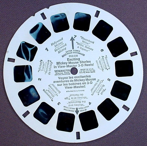 View-Master Disney Exciting Mickey Mouse Stories, 012-338, The Walt Disney Co, Viewmaster
