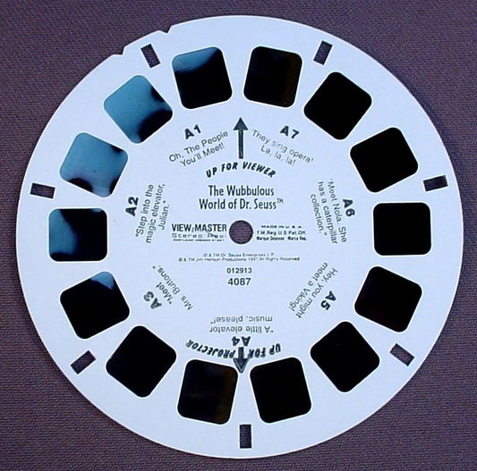 View-Master The Wubbulous World Of Dr Seuss, 4087-012-913, Reel A, 1997 Jim Henson Prod,Viewmaster