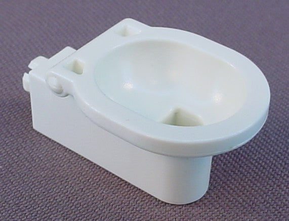 Playmobil White Toilet Base With A System X Stud On The Back, Connects To A Wall, 3254 3260 3988 4062