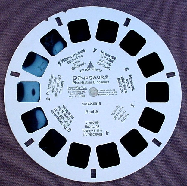 View-Master Dinosaurs, Plant Eating Dinosaurs, 6019-34142, Reel A, Fisher Price, Viewmaster