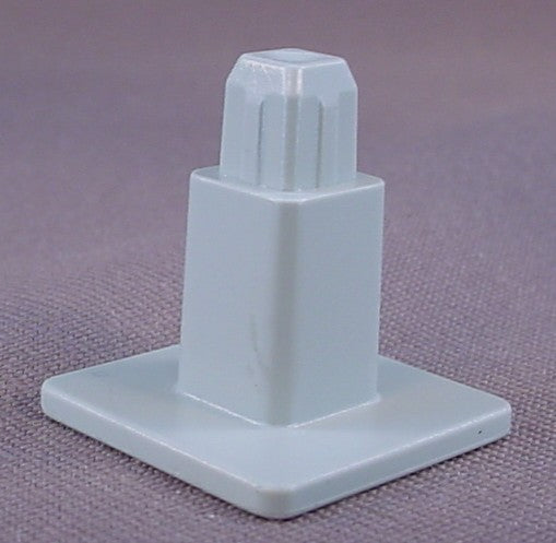 Playmobil Light Gray Table Pedestal Leg With A Square Base And Square Top Peg, 6336 6441, Grey