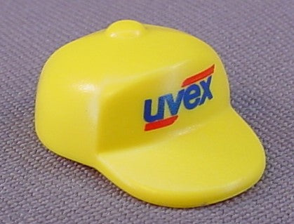 Playmobil Yellow Squared Baseball Style Cap Or Hat With UVEX Logo, 3618 3779 3992 9958