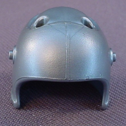 Playmobil Silver Gray Medieval Helmet With Visor Pegs & 2 Holes For Feathers, 3030 3269