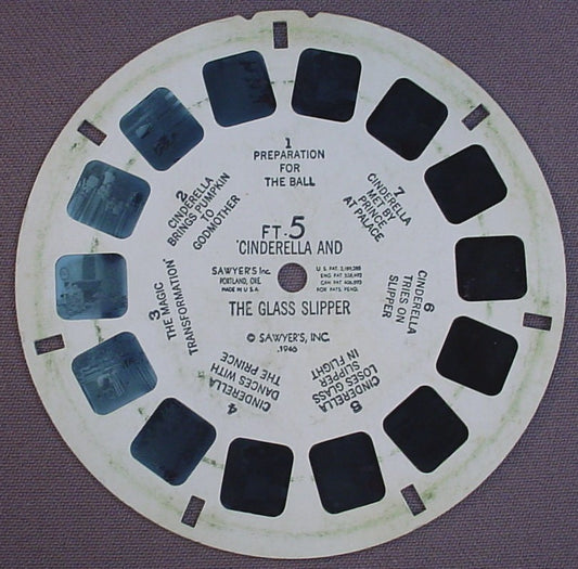 View-Master Cinderella And The Glass Slipper, FT-5, FT5, 1946 Sawyer's Inc, Viewmaster