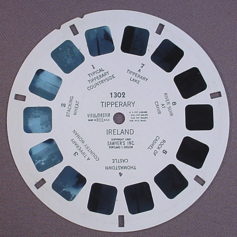 View-Master Tipperary Ireland, 1302, 1950 Sawyer's Inc, Viewmaster