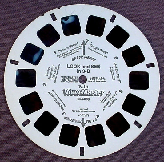 View-Master Look & See In 3D, 004-863, M.A.S.K., Masters Of The Universe, Fraggle Rock, My Little Pony