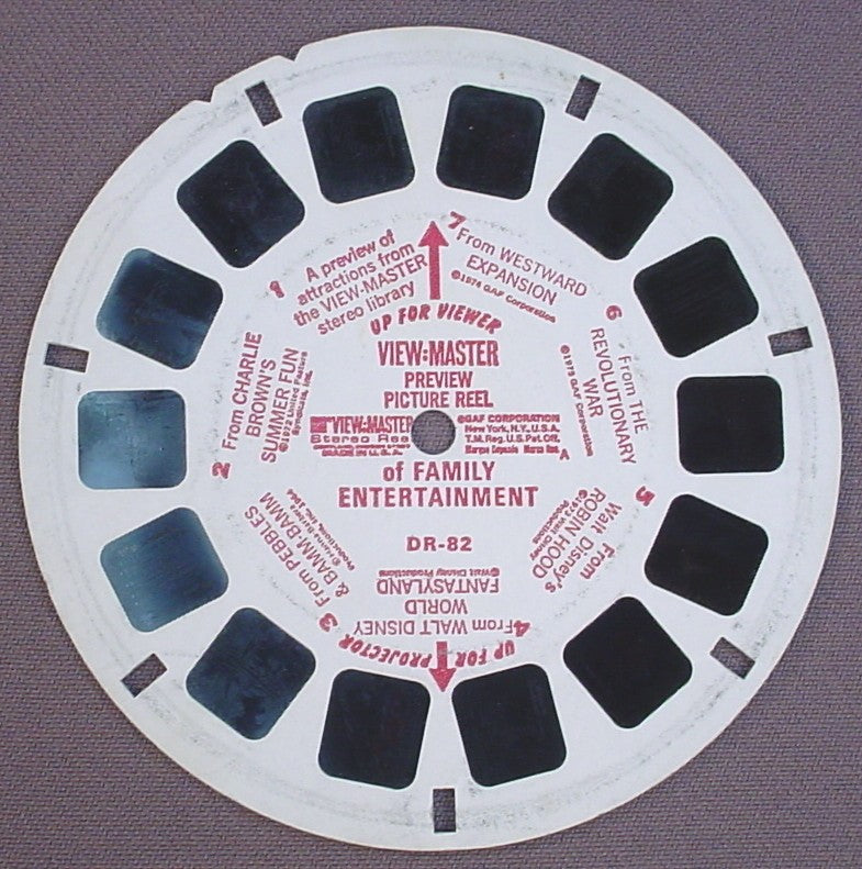 View-Master Preview Reel, Family Entertainment, DR-82, GAF Corp, Viewmaster