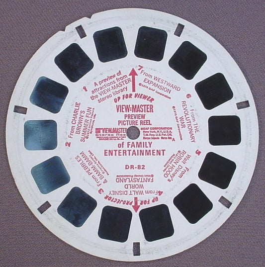View-Master Preview Reel, Family Entertainment, DR-82, GAF Corp, Viewmaster