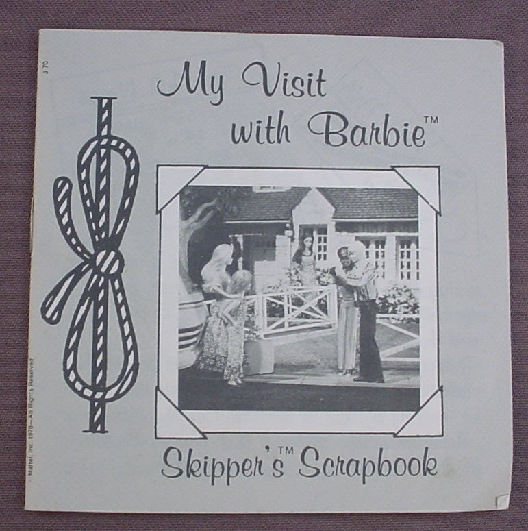 View-Master Replacement Booklet, My Visit With Barbie, 1978 Mattel, GAF Corp, Skipper's Scrapbook