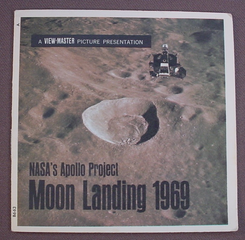 View-Master Replacement Booklet, NASA's Apollo Project Moon Landing 1969, B 663, B663, GAF Corp