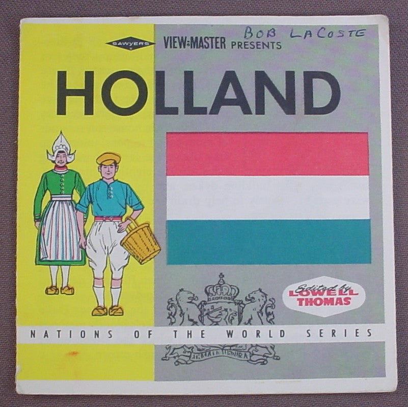 View-Master Replacement Booklet, Nations Of The World Series, Holland, Sawyer's Inc