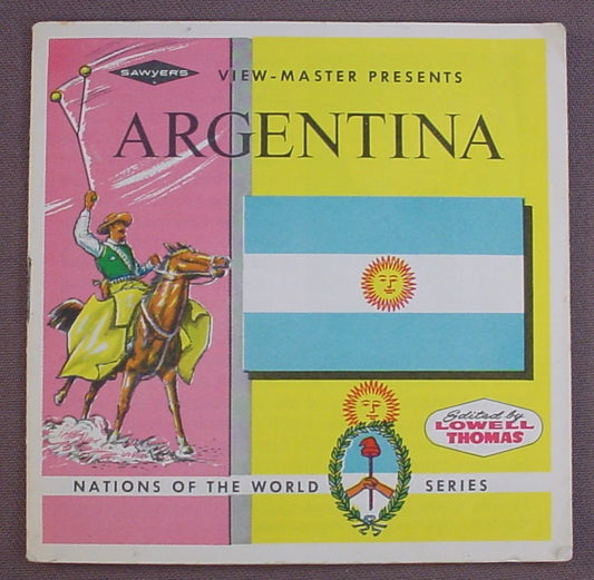 View-Master Replacement Booklet, Nations Of The World Series, Argentina, Sawyer's Inc, Viewmaster