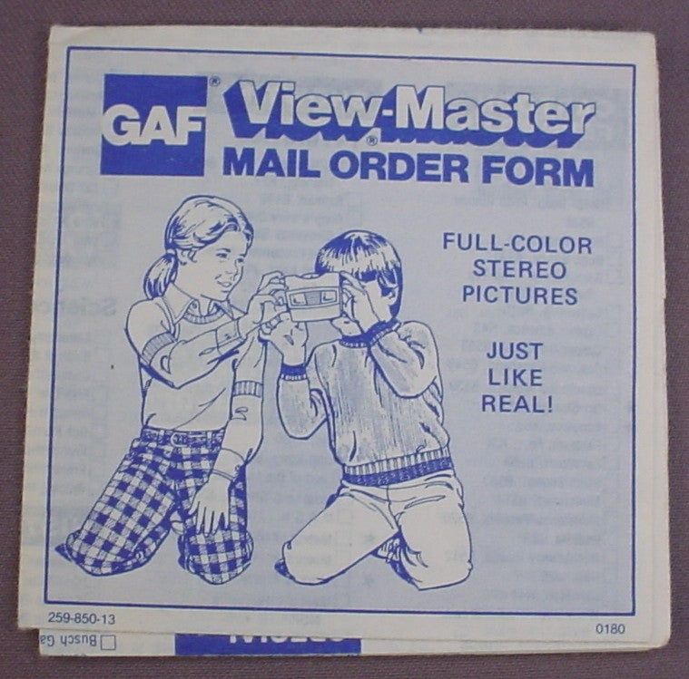 View-Master GAF Mail Order Form, 259-850-13, Viewmaster