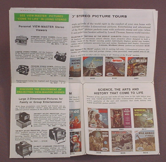 View-Master Sawyer's Inc Mail Order Form, Portland Oregon, Viewmaster