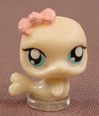 Littlest Pet Shop #T15 Teeniest Tiniest Teensies White Seal With A Pink Bow, 8 Pack Set 3, LPS, Hasbro