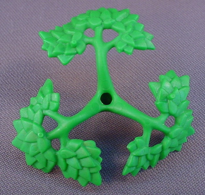 Playmobil Green 3 Branch Bush Large Section With Leaves, 3136 3157A 3157B 3217 3241 3254 4056 4093