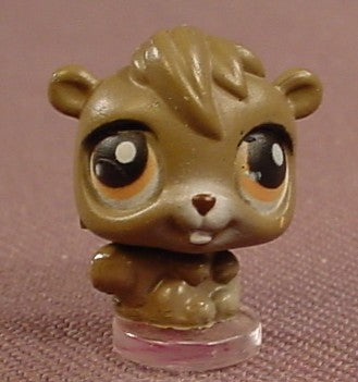 Littlest Pet Shop Teeniest Tiniest Teensies Brown Squirrel With Brown Eyes, LPS, Hasbro
