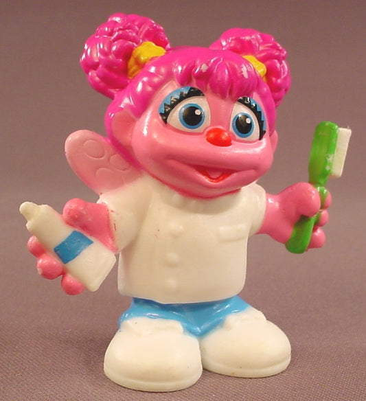 Sesame Street Workshop Tooth Fairy Abby Cadabby PVC Figure With Pink Wings, Wearing A White Dentist Coat