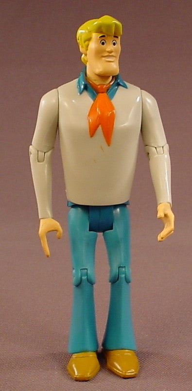 Scooby Doo Fred Action Figure, 4 3/4 Inches Tall, Articulated, Scooby-Doo, Hanna-Barbera