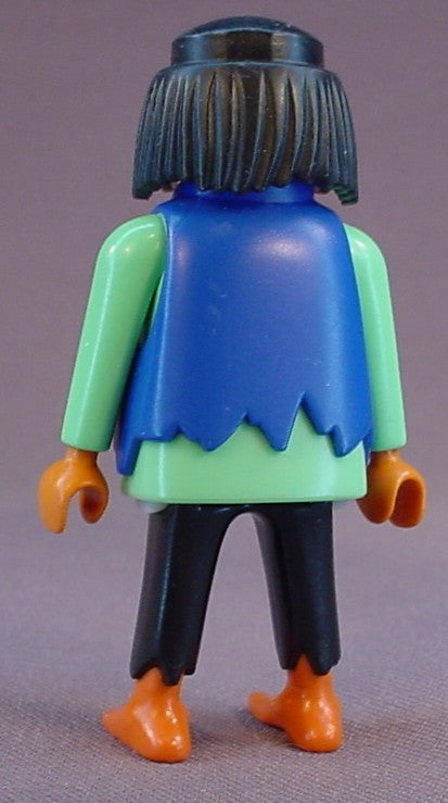 Playmobil Adult Male Pirate Figure With Dark Skin Tone Wearing A Straight Blue Vest, 3127 4432 5737