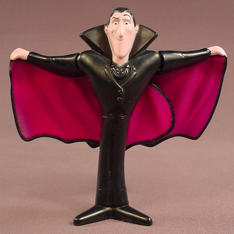 Hotel Transylvania Cape Flappin' Drac, 3 3/4 Inches Tall, The Lever In His Back Makes His Arms Move