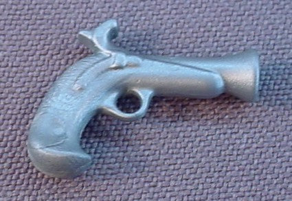 Playmobil Gray Flintlock Pistol With A Flared Barrel, Gun, 3029 3053 3055 3112 3127 3133 3174 3285
