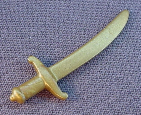 Playmobil Gold Pirate Saber Sword With A Curved Blade, 3029 3285 3286 3938 3939 3940 4067 4073 4136