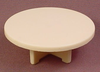 Fisher Price Vintage White Round Dining Room Table, 2 3/4 Inches Across, 952 House
