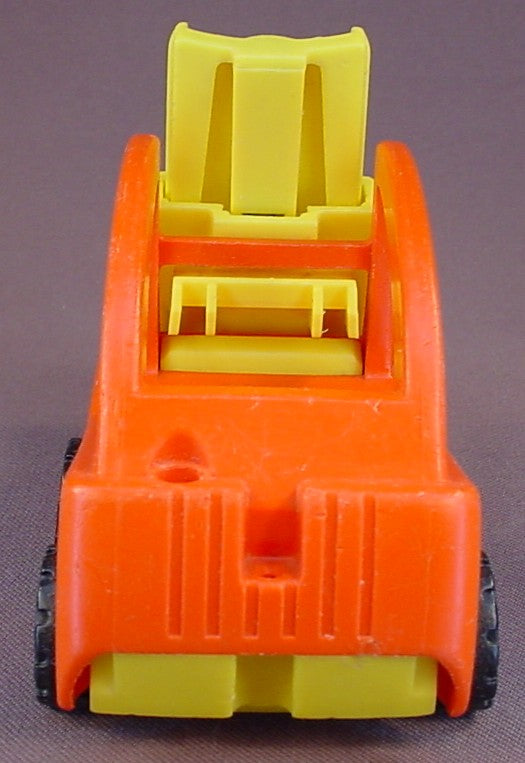 Fisher Price Vintage Orange & Yellow Forklift With Spring Loaded Forks, Single Seat