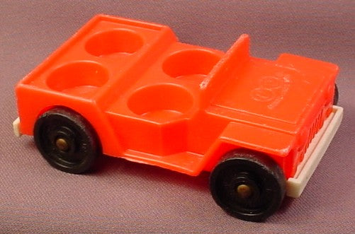 Fisher Price Vintage A Frame Red 4 Seat Jeep With White Base, 4 Seats, Fisher Price Toys