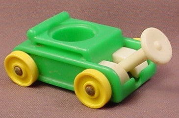 Fisher Price Vintage Green Wagon With Yellow Wheels, 656 Play Family Little Riders
