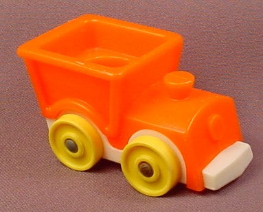 Fisher Price Vintage Orange Train Engine With Yellow Wheels, 656 Play Family Little Riders