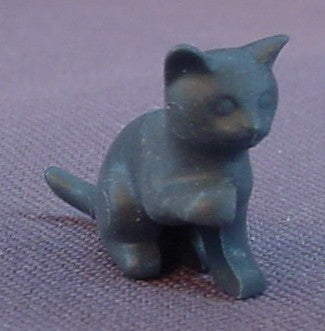 Playmobil Dark Gray Kitten Cat With One Paw Raised, Animal Figure, 3007 3336 3996 4142 4290 4347