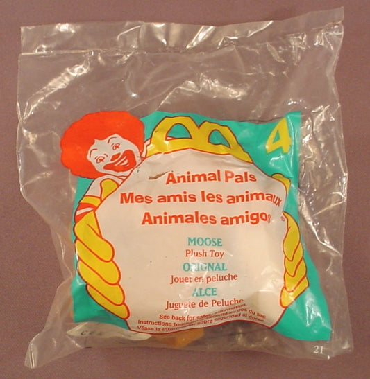 Animal Pals Moose Soft Toy Sealed In The Original Bag, #4, 1997 McDonalds