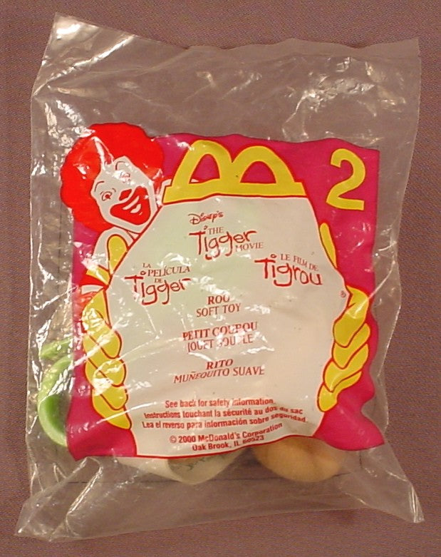Disney Winnie The Pooh The Tigger Movie Roo Soft Toy In A Tigger Costume Sealed In The Original Bag, #2, 2000 McDonalds