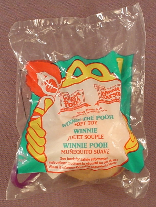 Disney Winnie The Pooh Soft Toy With A Clip Sealed In The Original Bag, #1, 1999 McDonalds