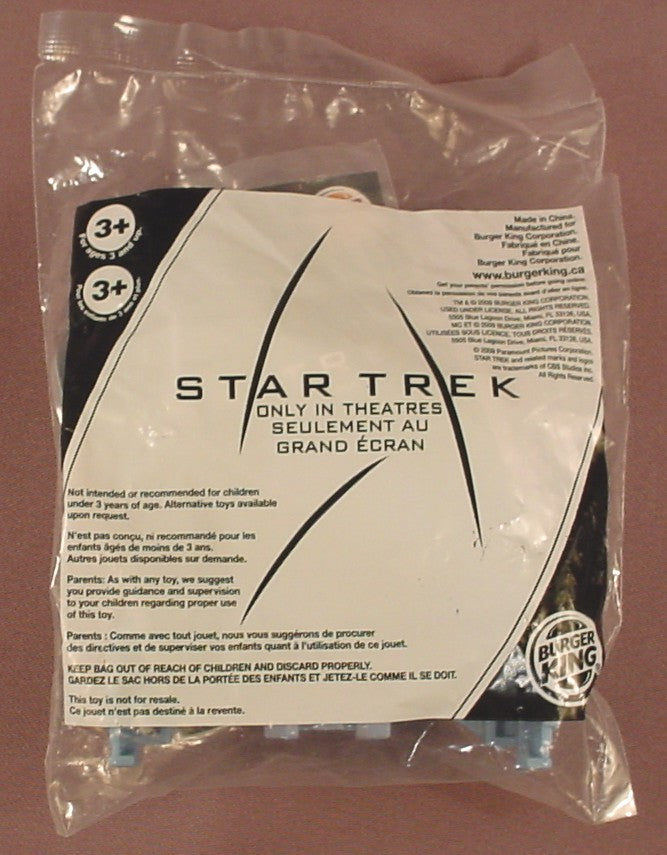 Star Trek Klingon Talking Warbird Spaceship Toy Sealed In The Original Bag, 2009 Burger King